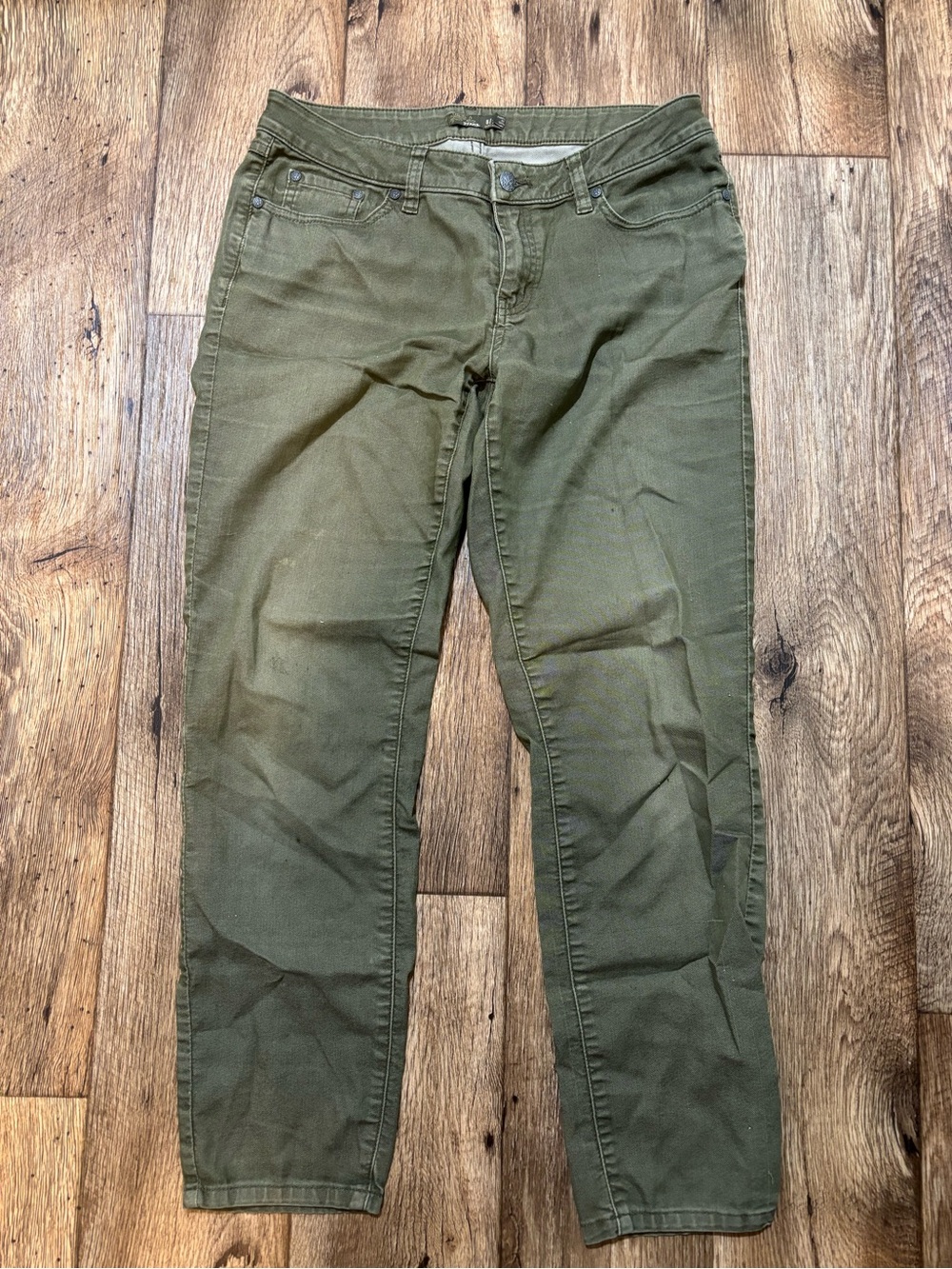 Prana Olive Green Casual Pants — Straight Fit